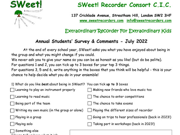 Student Questionnaire